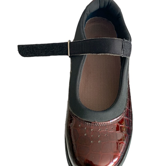 DREW I Rose Mary Jane Croc Embossed Patent Leather Ortho Shoes 9W - Picture 10 of 14